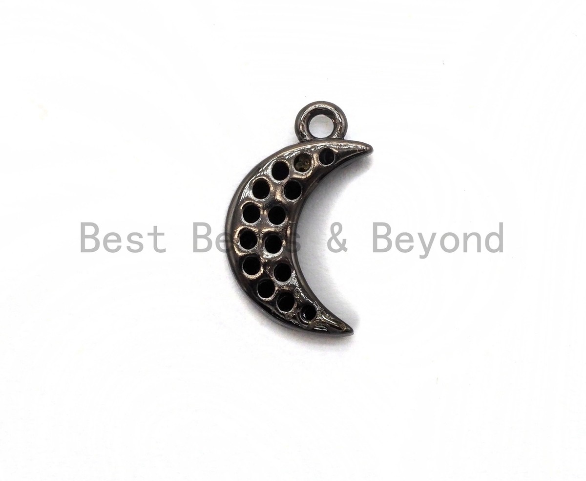 Micro Pave Crescent Moon Charm SKU#B98 | eBay