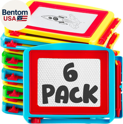 Magnetic Drawing Board for Kids - (Pack of 6) Erasable Doodle Sketch Tablet and 