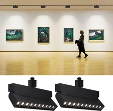 2 Pack 24W Dimmable LED Track Lighting Heads, for H Type Track Rails, 100-277V