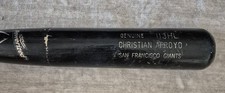 Giants CHRISTIAN ARROYO 2017 game used cracked Louisville Slugger Baseball Bat