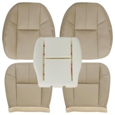 NLQR Driver and Passenger Side Bottom and Top Replacement Seat Covers Tan  D...