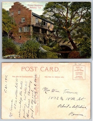 Private Residence Berkeley CA Postcard