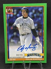 2026 Topps Series 1 1991 Topps Baseball Autographs Edgar Martinez Green /99