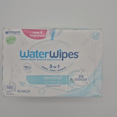 WaterWipes Feuchttücher Babypflege Sensitive Plus On The Go 100 Stück sanfte Pfl