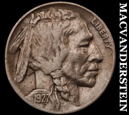 1927-D Buffalo Nickel- Extra Fine Semi Key Better Date No Reserve #i5595