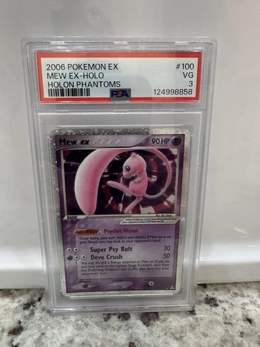 Mew ex 100/110 Pokemon Holon Phantoms Ultra Rare English LP PSA 3 Population 39