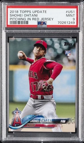 2018 TOPPS UPDATE #US1 SHOHEI OHTANI ROOKIE RC PSA 9