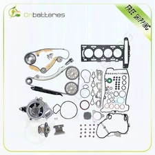 Timing Chain Gasket kit + Water Pump + Thermostat For Chevrolet Cobalt 2.2L