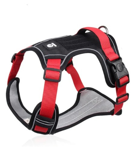 DUOMM Small Dog Harness No pull Reflective Red And Black 