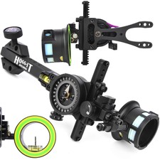 Compound Bow Double Pin Sight Micro Adjustable Adaptor 0.019" Fiber Archery Hunt