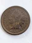 Genuine 1864  Indian Head Cent 1c XF Details