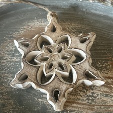 NEW Rustic 6  Snowflake Holiday Ornament