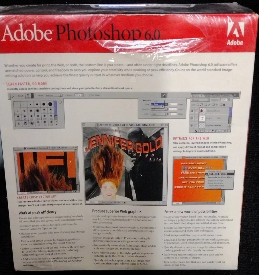 ADOBE PHOTOSHOP 6.0 UPGRADE SEALED IN PACKAGE V6 MAC - Image 4 of 4