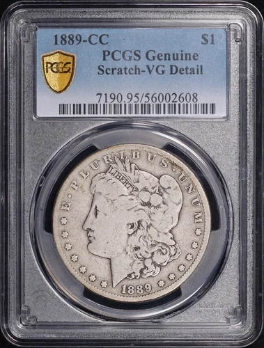 1889-CC Morgan Dollar PCGS VG Details Scratched