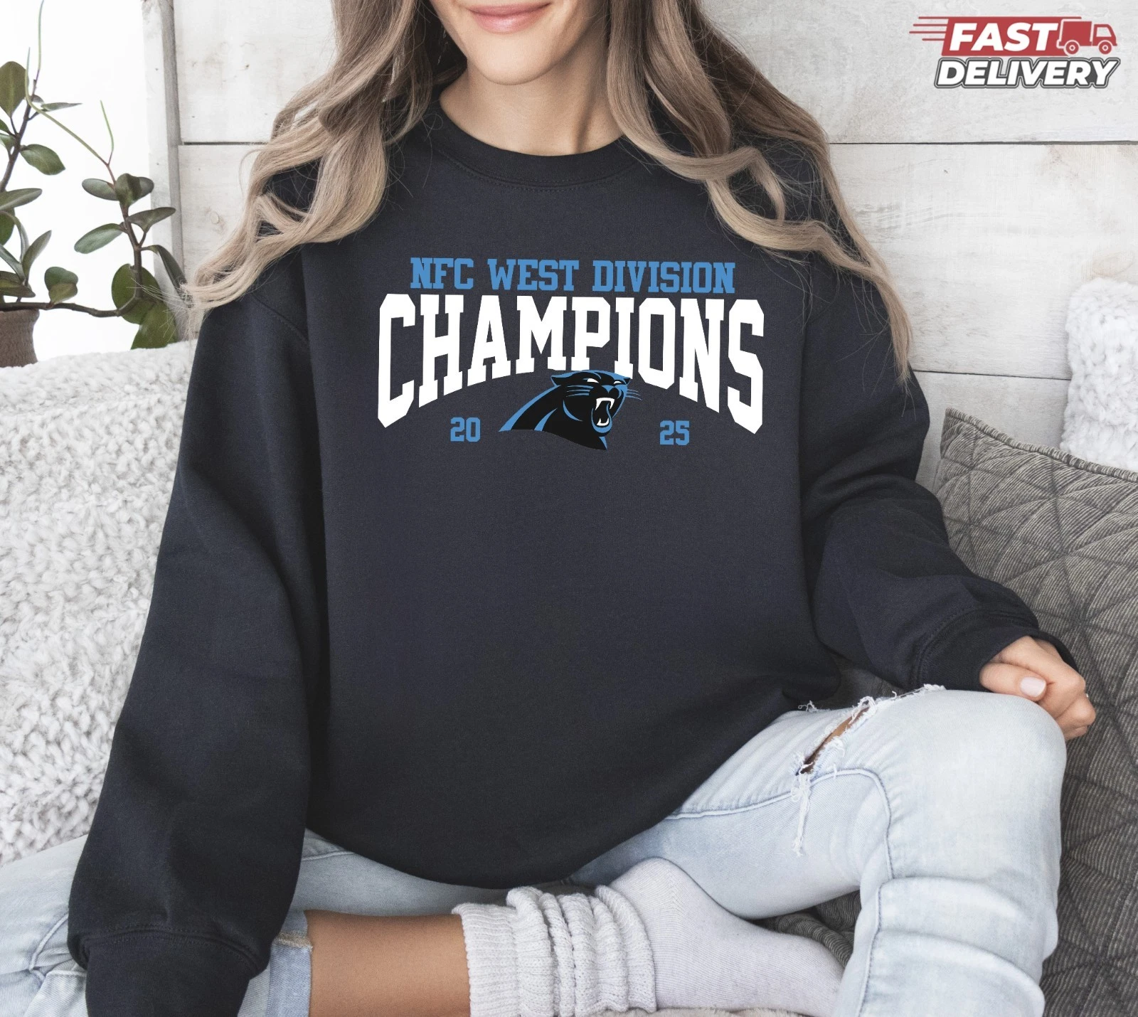 Carolina Panthers NFC West Champions 2025 Sweatshirt