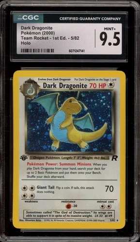 Pokemon Dark Dragonite Team Rocket 1st Edition Holo Rare #5 CGC 9.5
