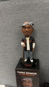 Orioles Tupac Shakur Music Bobblehead Figure, Boxed, Plastic Black/White/Gray