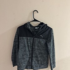 Puma Mens Grey & Black Full Zip Hooded Athlet...