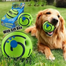 Wobble Wag Giggle Glow Ball Interactive Dog Toy Fun Giggle Sounds When Rolled