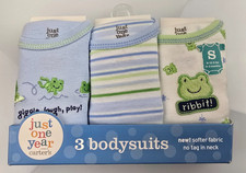 Baby Boy Clothes Just One Year Carters Frog Bodysuits Vintage Y2K Set Lot 0-3