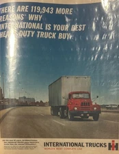 VTG Print Ad International Trucks IH Semi Highway Heavy Duty Skyline Building