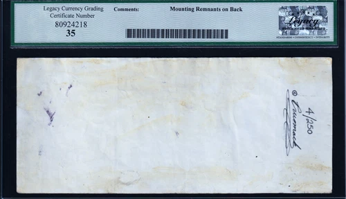 USPC PRUSMACK $2 $ ART FOR 2001 ANA CONVENTION BUT CERT AS BOGGS  (4/250)  VF35 - Picture 2 of 4