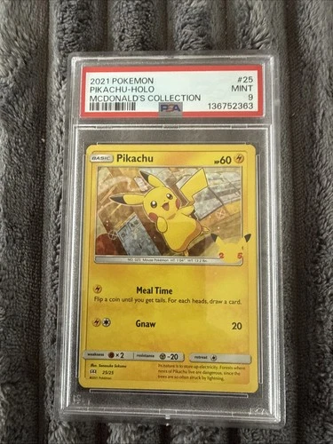 2021 Pokémon McDonald’s 25th Anniversary Pikachu Holo 25/25 PSA 8 NM Promo Card