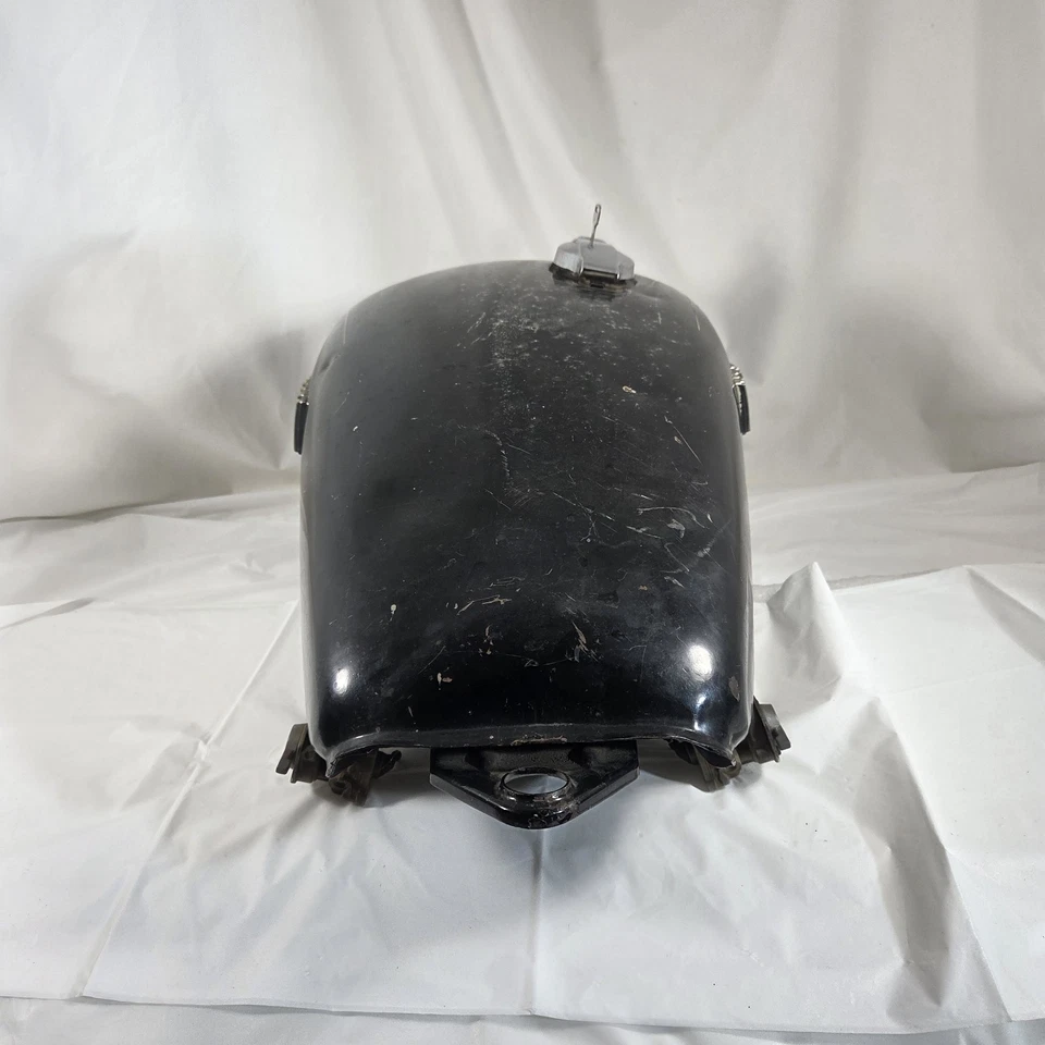 Vintage Yamaha Gas Tank w/ Cap Key Original Taiyo Giken Petcocks Black OEM Race Foto 3 de 4