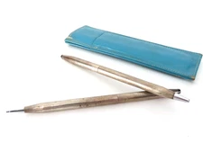 Vintage Cross Sterling Silver Pen & Pencil Set in Leather Sheath