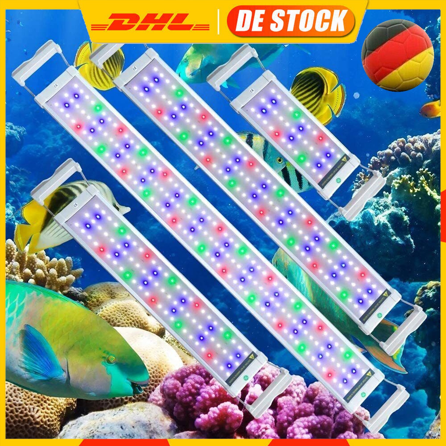 Lampada da appoggio LED RGB per acquario 20-60 cm