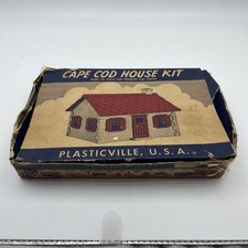 Vintage 1950's Plasticville Cape Cod House Kit Red No HP-9 For O S Gauge