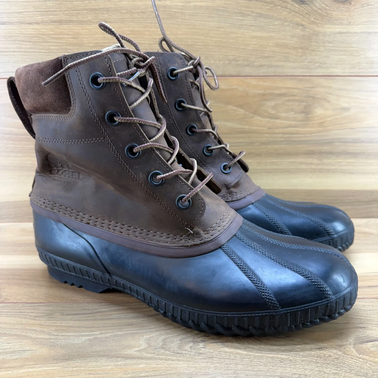 Sorel Cheyanne Waterproof Boots mens 13 Brown Nubuck Snow