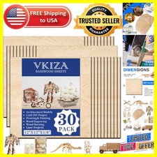 Unfinished Basswood Sheets 12" x 12" for Creative Projects   30 Count