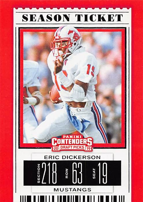 2019 Panini Contenders Draft Picks Collegiate #38 Eric Dickerson