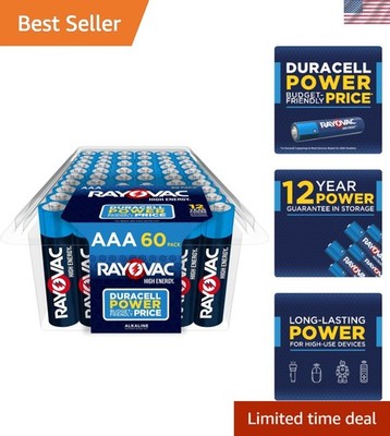High Energy AAA Batteries 60 Pack