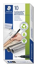 Image of STAEDTLER 318-9 Lumocolor Permanent Pen, Fine Line Width, 0.6mm - Black (Box