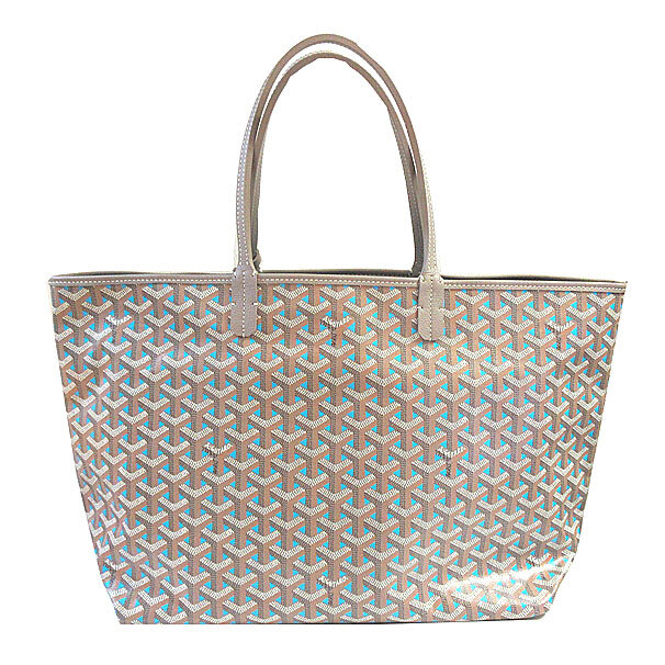GOYARD Saint Louis PM Tote Bag Claire Voie Greige Turquoise Purse