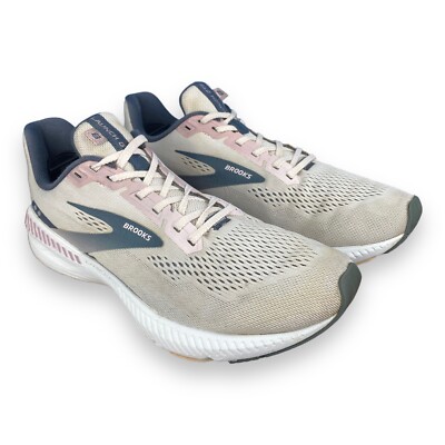 Brooks Launch GTS 8 Shoes Womens Size 9.5 Pink White Sneakers