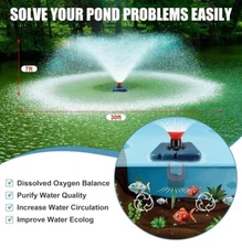 Goldlife Pond Fountain Aerator 750W, 110V, 1 HP Floating Fountain With 100f Cord