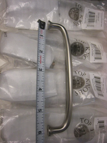 LOT OF 6 TOP KNOB M1277 DAKOTA 6"CENTER HANDLE CABINET PULL BRUSHED SATIN NICKEL - Picture 2 of 5