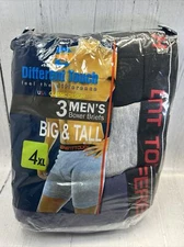 Different Touch Mens Underwear Multicolor Classic Boxer Briefs Size 4XL Set Of 3