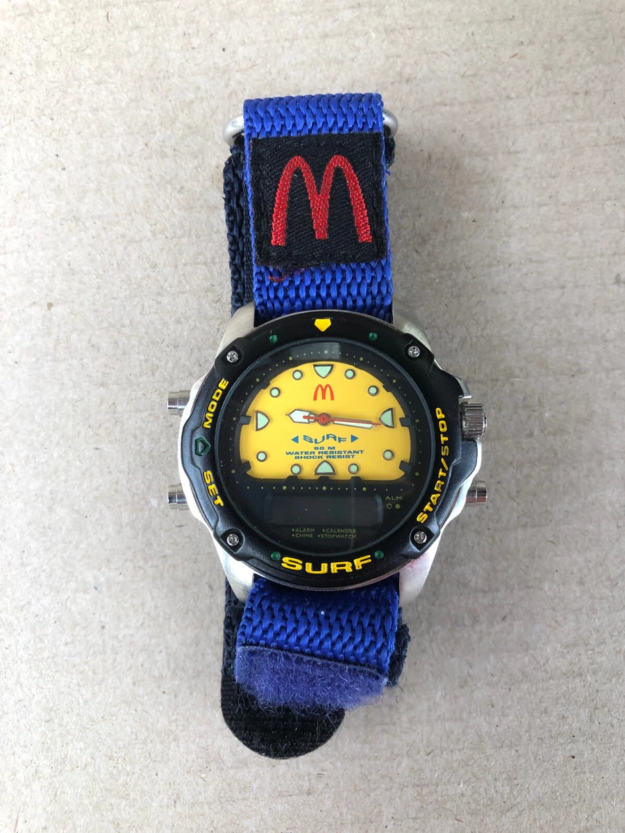 Rare Limited Ed. 1998 McDonalds Ana-digi Watch Time Force Surf Watch T200