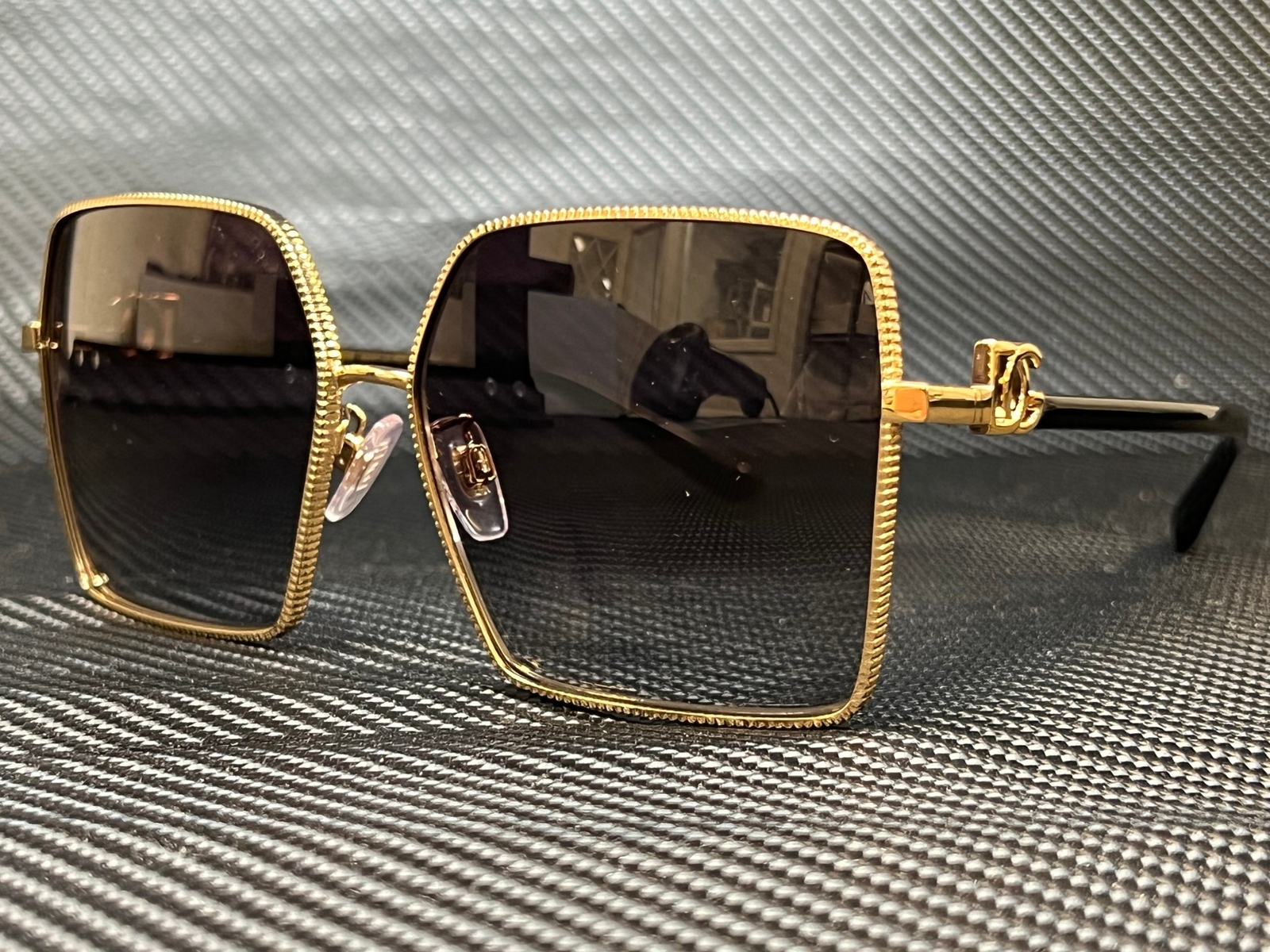 DOLCE & GABBANA DG2279 02 8G Gold Square 60 mm Women's Sunglasses