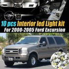 10Pc Car Interior LED Super White Light Bulb Kit for 2000-2005 Ford Excursion
