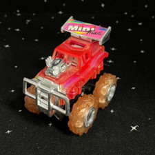VTG Pink Plastic Monster Mini Truck Friction Powered Made In China 3" Long