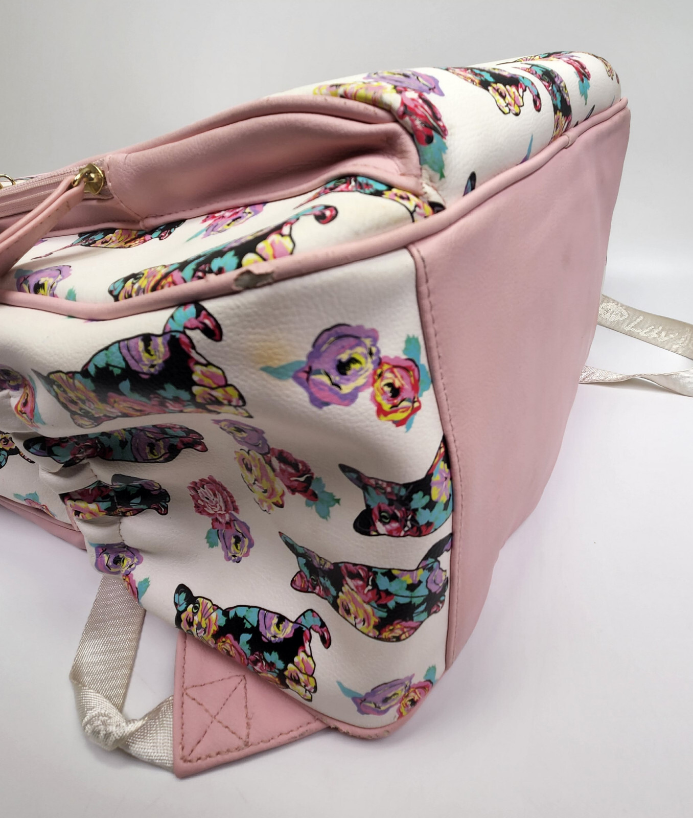 Betsey Johnson Kitty Cat Backpack Flower Gem