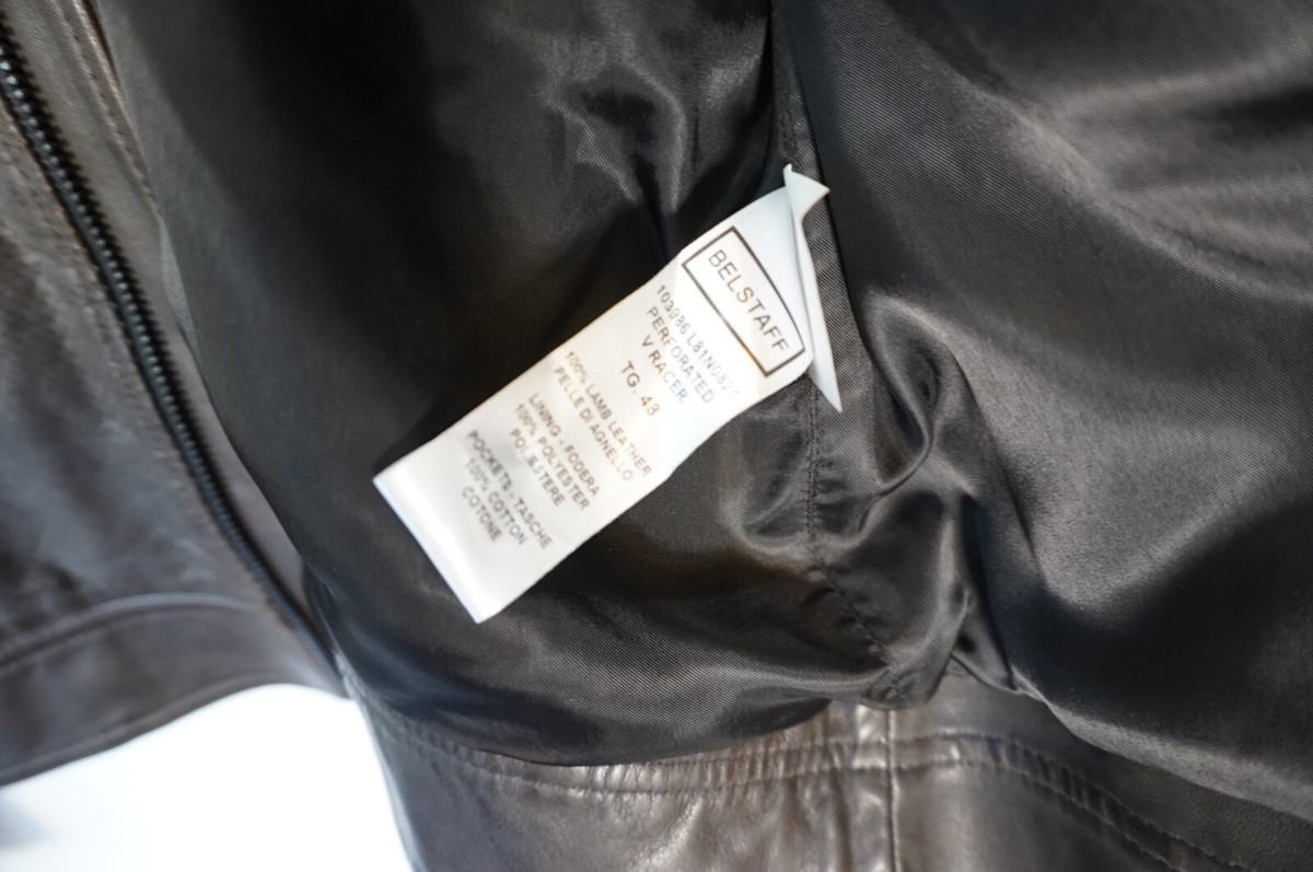 $1495 | BELSTAFF EU 48 MEDIUM M V RACER LEATHER JACKET DARK GRAY