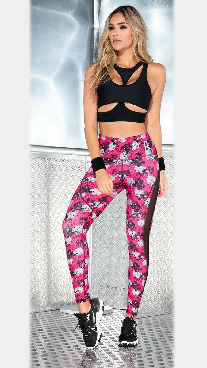 Jcross High Waisted Workout Colombian Leggings With Mesh - High