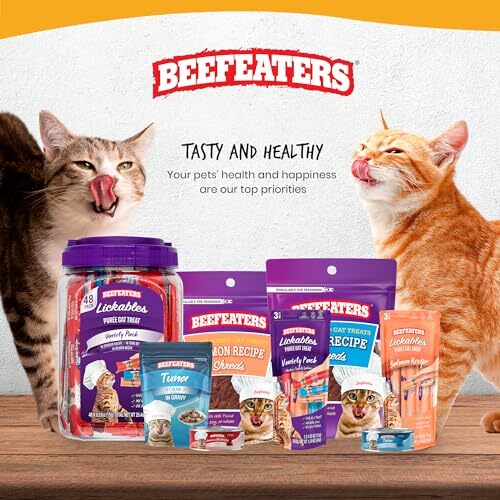 Beefeaters Cat Treats Variety Pack Lickable Puree 48ct Cat Food