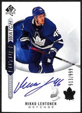 2020 SP Authentic Mikko Lehtonen #230 Future Watch Auto Rookie 913/999 Leafs